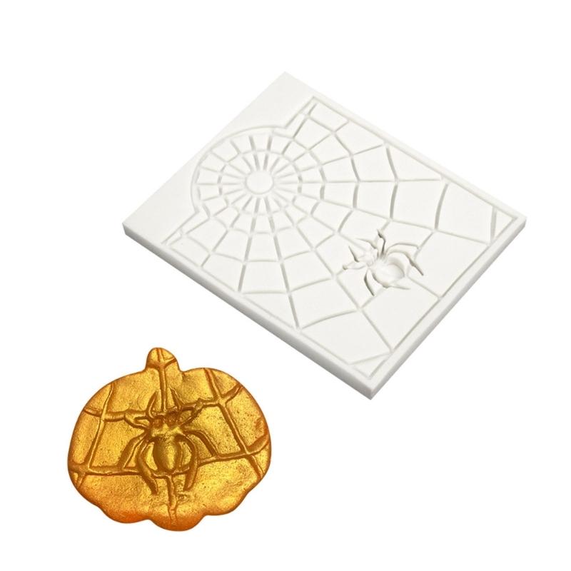 2x Halloween Fondant Mold Spiderwebs Cake Decoration Baking Mold Multifunctional