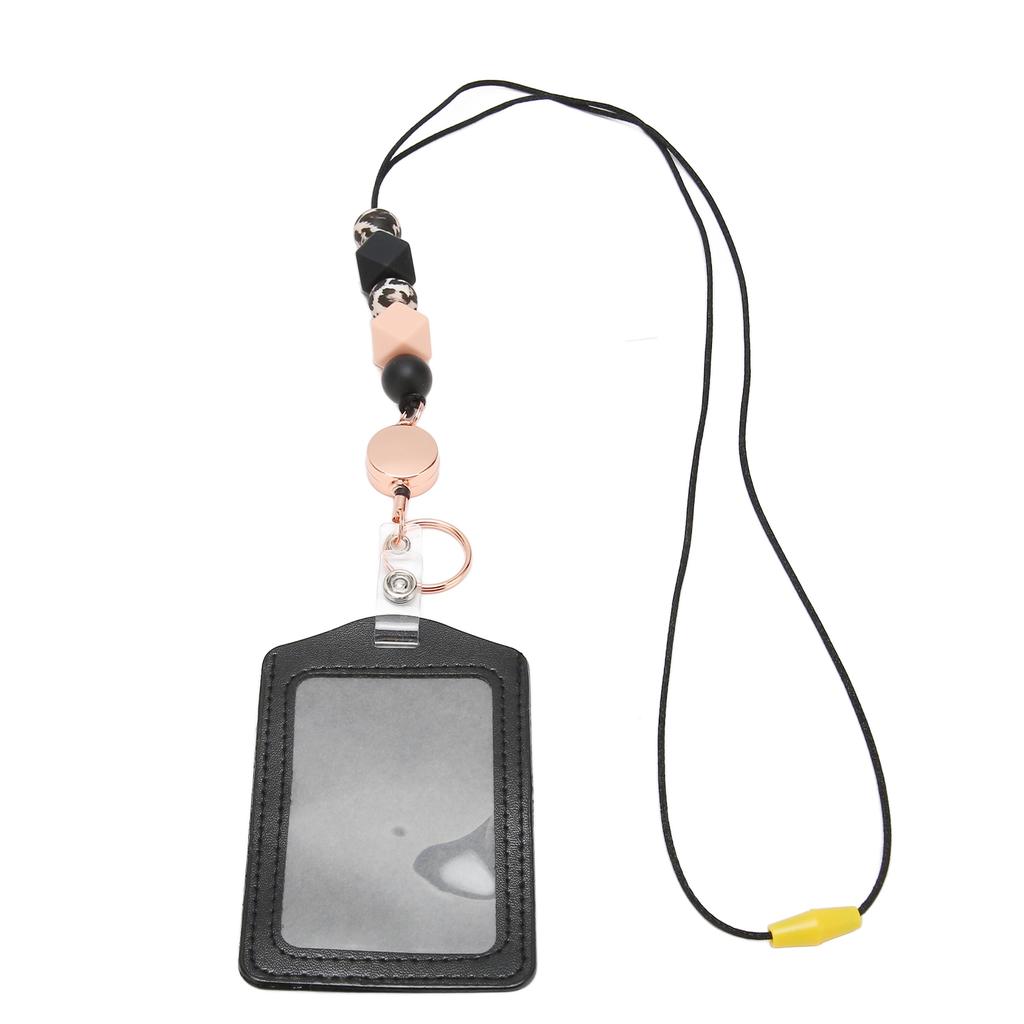 Silicone Retractable Bded Lanyard with Transparent ID Holder Multi Purpose Badge Holder for Students Worker