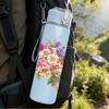 1PC Dense Mixed Spring Wild Flower Print 750ml Color Plastic Sports Water Bottle Leakproof Flip Straw Lid Suitable for Sports Office Home Use