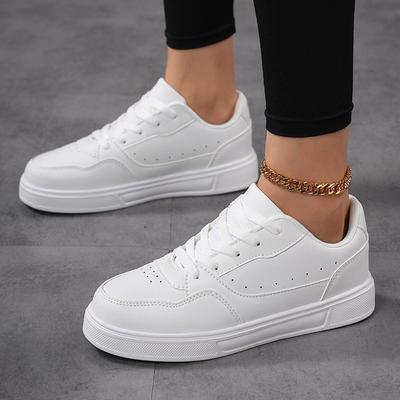 Autumn White Shoes Cross-border Large Size Couple Shoes Casual Sports Board Shoes Tide