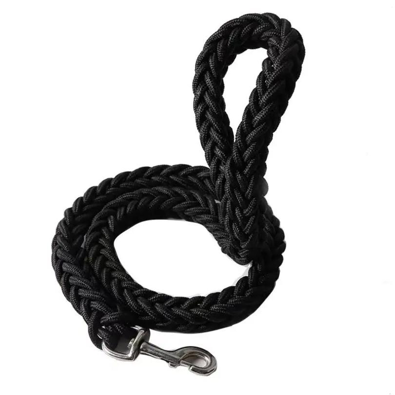 Correa grande para perros, cuerda de tracción trenzada de nailon, cuerda de mano gruesa para pasear a mascotas, para bulldog, rottweiler, sabuesos, accesorios para perros