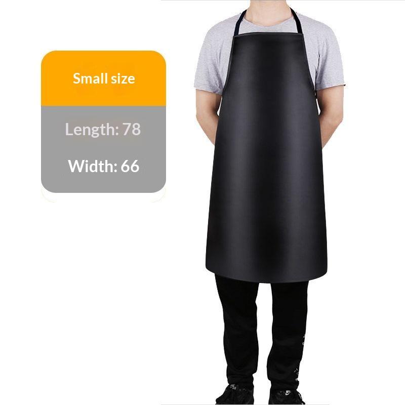 PU Waterproof Heavy Duty Work Apron Tear Resistant Oil Proof Bib for Kitchen Dishwashing Restaurant Fishery Butcher