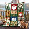 Christmas Flannel Throw Blanket Soft Warm Cozy For Sofa Bed Indoor Home Use Great Holiday Gift