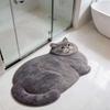 Tappetino per Pavimento in Lana Gatto Carino, Tappetino da Bagno Assorbente in Peluche, Tappetino da Bagno