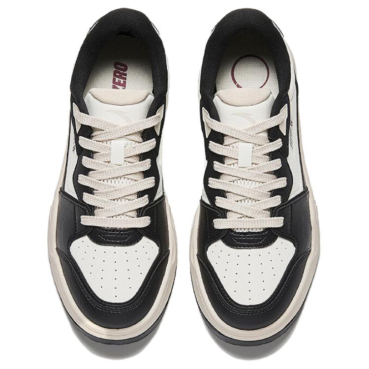 Anta C37 Series Comfortable Versatile Casual Classic Non-Slip Durable Balance Low-Top Skate Shoes Women sneaker Black White 122528027-3