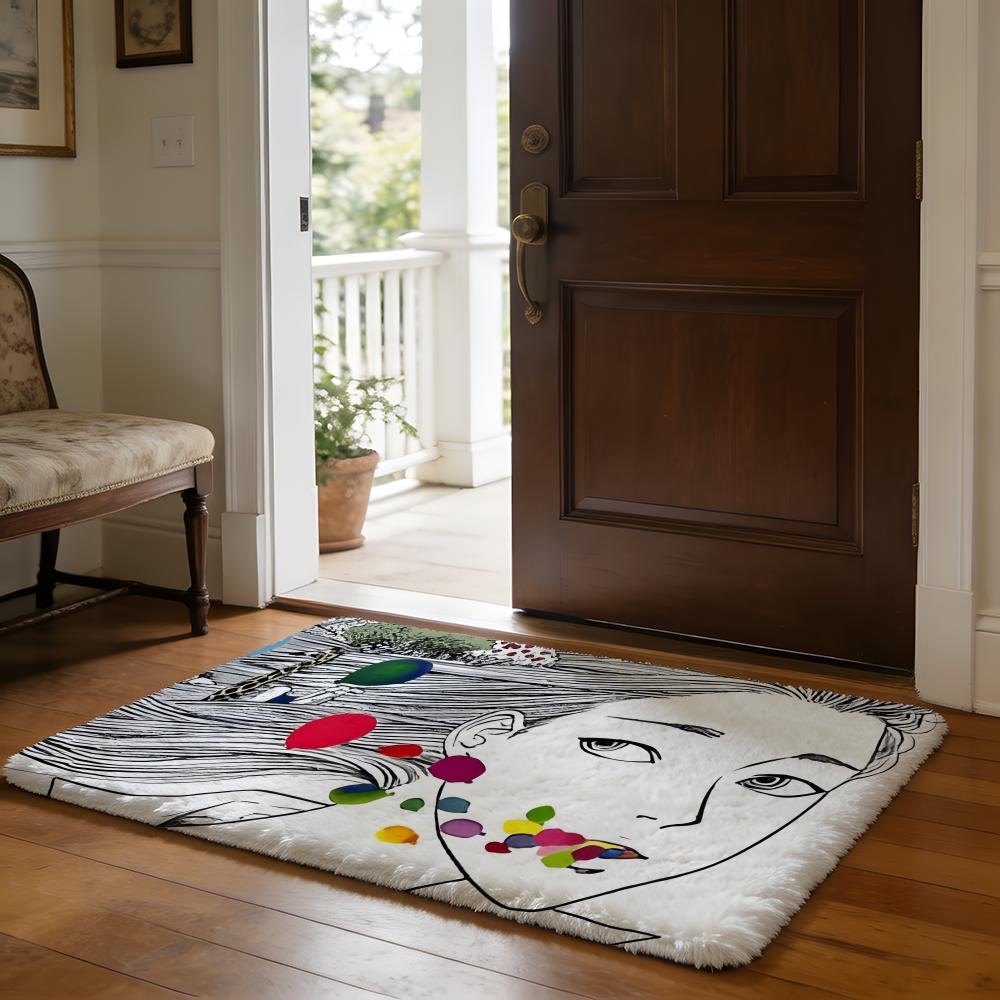 MASS OF THE FERMENTING DREGS Floor Mat Soft Flannel Absorbent Mat Non-Slip Rug Home Bedroom Bathroom