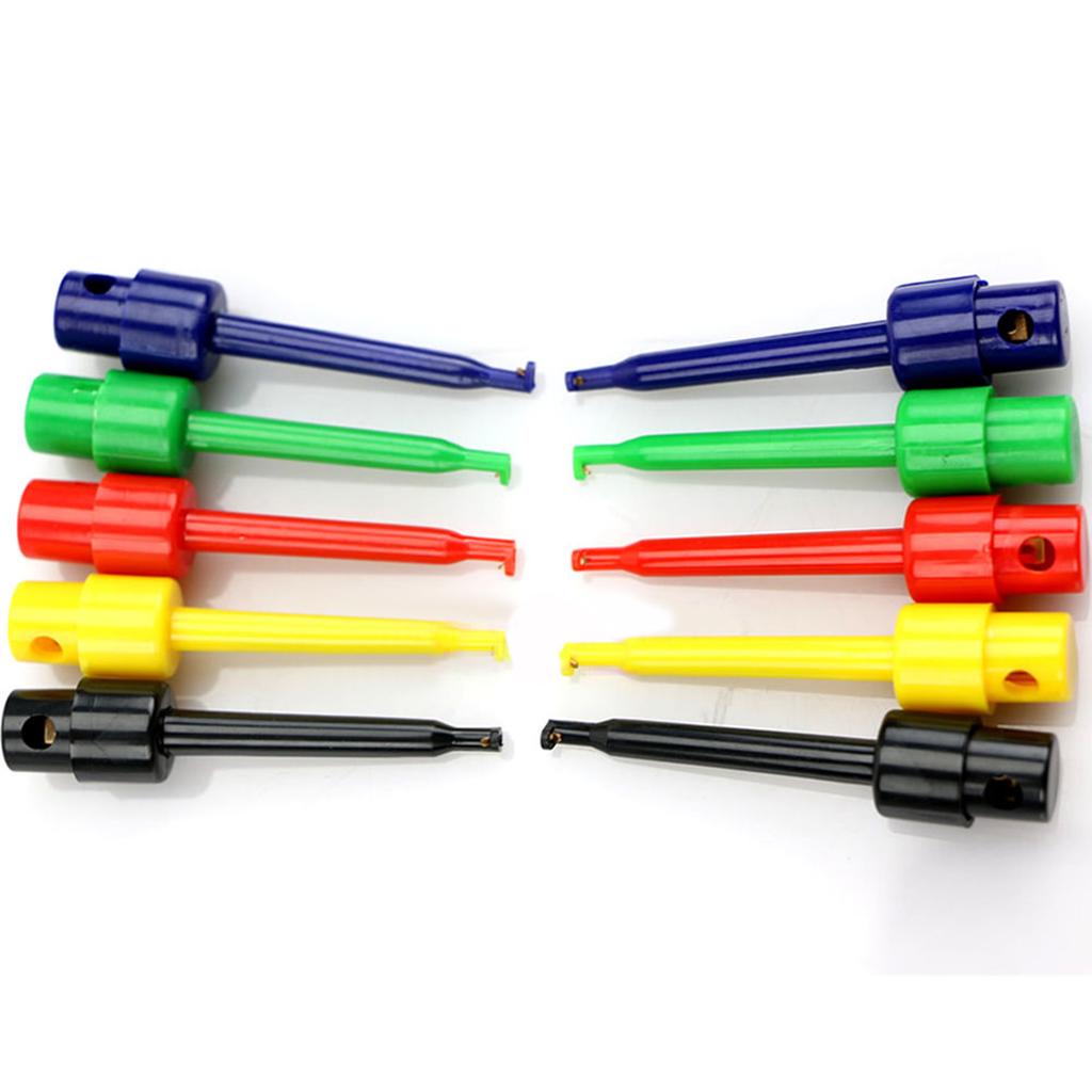 10pcs New Lead Wire Kit Test Hook Clip Grabber Test Probe SMT/SMD For Multimeter