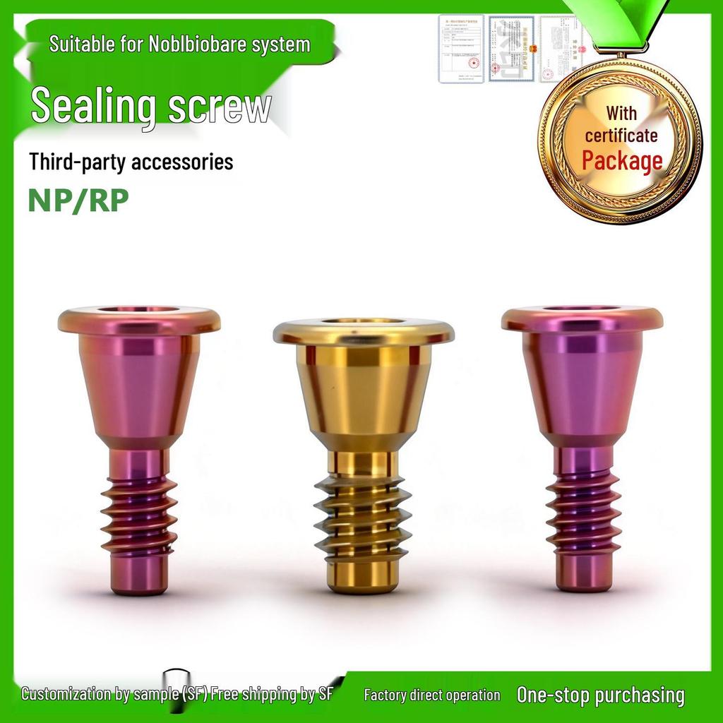 Compatible Seal Screw for Nobel Implants: Abutment, Transfer Post, Impression Cap & Rod