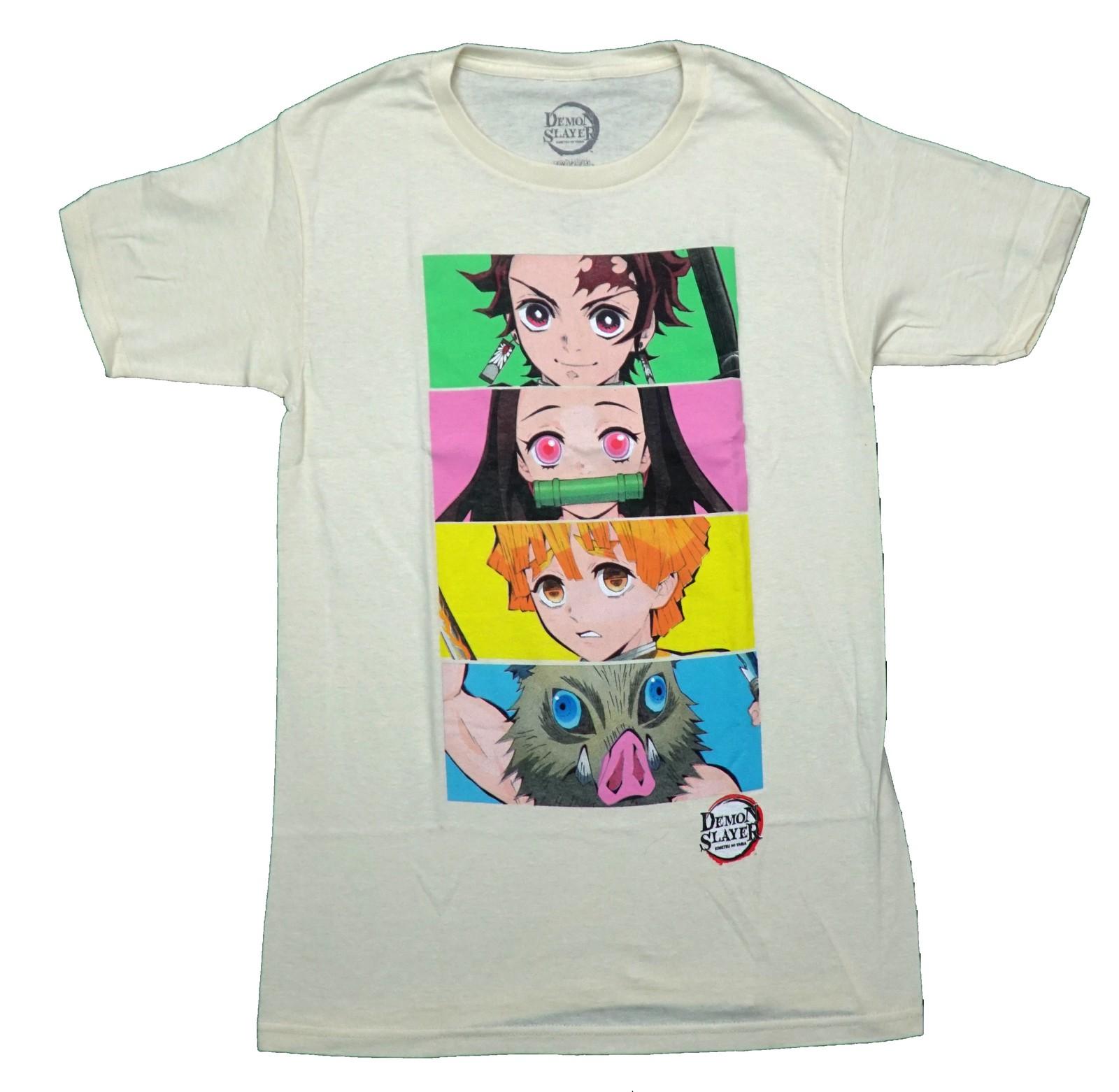 Demon Slayer New Adult T-Shirt -Stacked Faces Bar Images XXXXL