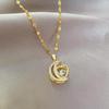 Exquisite Zircon Moon & Heart Women's Clavicle Necklace
