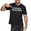 Man teeshirt Graphic Plus Size Tshirt Natural Selection Printed Text Summer Relaxed Fit Tshirt Cool Daily Wear Crew Neck