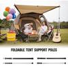 Thicken Aluminum Alloy Tent Pole Adjustable Tent Support Rods Beach Shelter Tarp Awning Pole