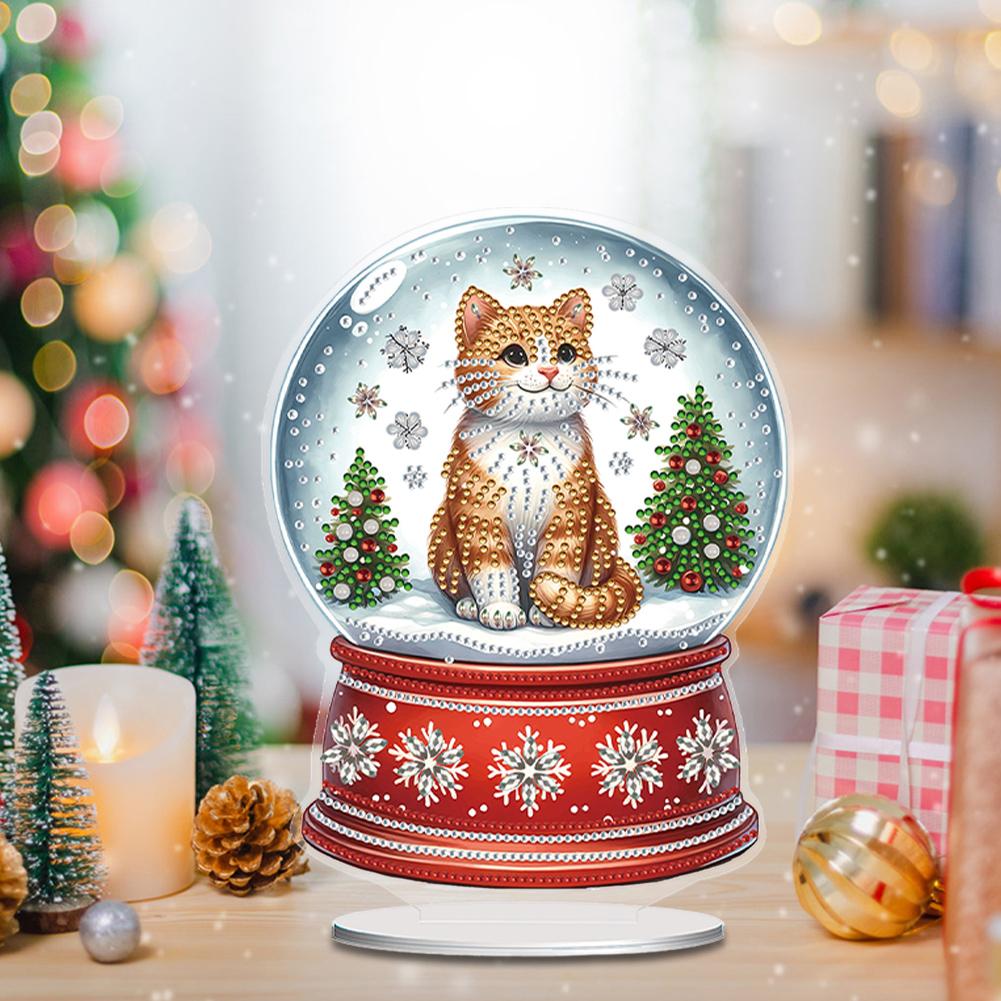 2D Flat Print DIY Table Top Diamond Painting Ornament Kits Diamond Painting Desktop Ornaments Kit for Home Office Desktop Decor