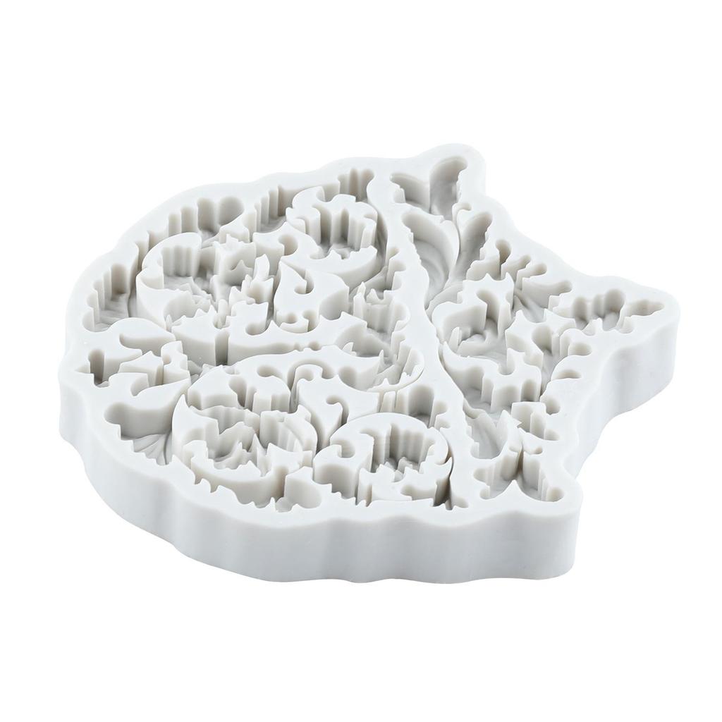 Baroque Style Silicone Mold Curlicues Scroll Lace Fondant Molds Cake Decorating Tools Theme Cake Dessert Decorated Chocolate Candy Mold