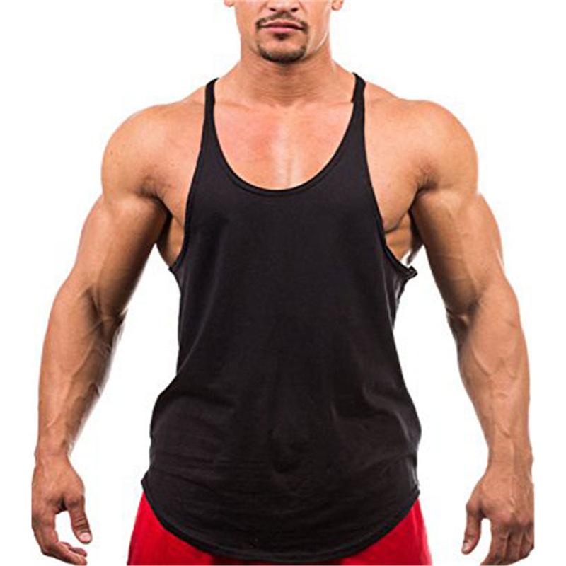 Herren Sommer Baumwoll Träger Tanktop für Bodybuilding & Fitness