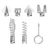 Pipeline Cleaner Tool 7Pcs Carbon Steel Cutting Head For Sewer Pipe Remover Dredging Tool For Home Hotel Shopping Mall Sink