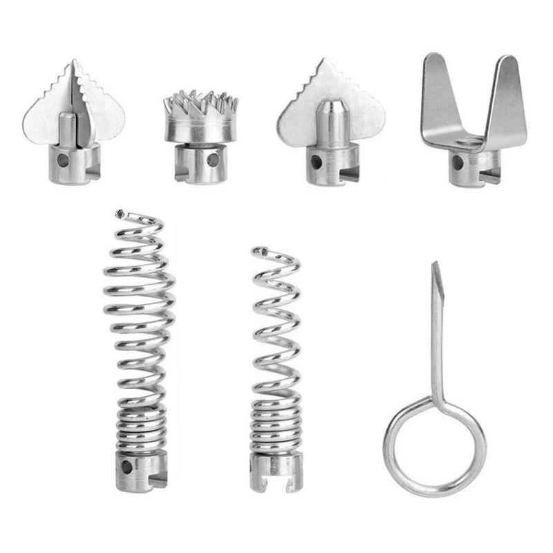Pipeline Cleaner Tool 7Pcs Carbon Steel Cutting Head For Sewer Pipe Remover Dredging Tool For Home Hotel Shopping Mall Sink