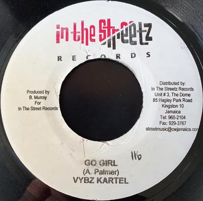 7inch Record VYBZ KARTEL - Go Girl NONE In The Streetz  2006 Jamaica Reggae, Ska & Dub Used