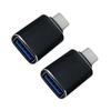 2 PCS USB 3.0 OTG Adapter Phone PD Cable Adapter Mouse Keyboard Connection Converter Black