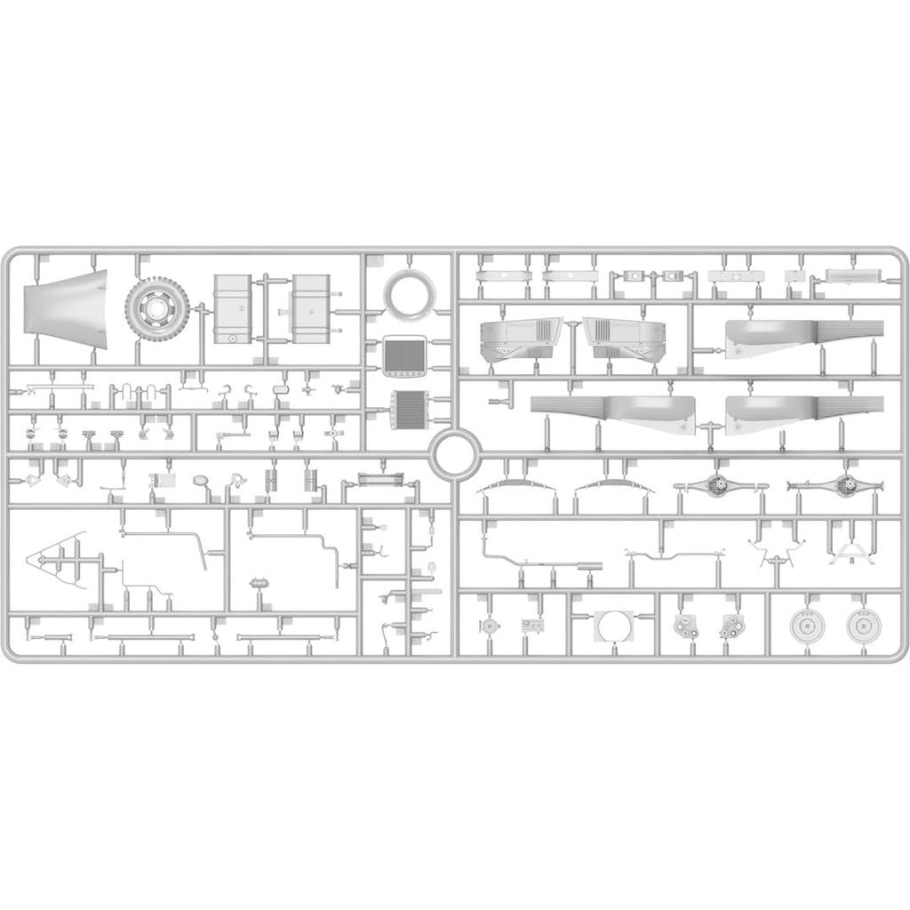 MiniArt 1/35 Scale US Army G7107 1.5t 4x4 Cargo Truck with Metal Cargo and 3 Crew Figures, Plastic Model Kit MA35383