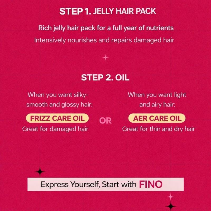 FINO Premium Touch Haarpflegeöl Serum Luftig Glatt + Haarmaske (70ml+230g / 2.37 fl. oz+8,1 oz.)