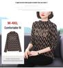 2022 Autumn/Winter Diamond Accent Plus Size Long Sleeve Half-Turtleneck Top for Women