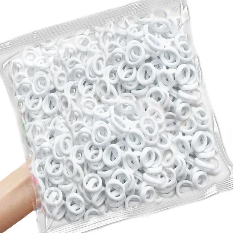 100/200 STÜCKE Damen Mädchen Bunte Nylon Elastische Haargummis Pferdeschwanz Halt Kleine Haargummis Gummibänder Scrunchie Haaraccessoires