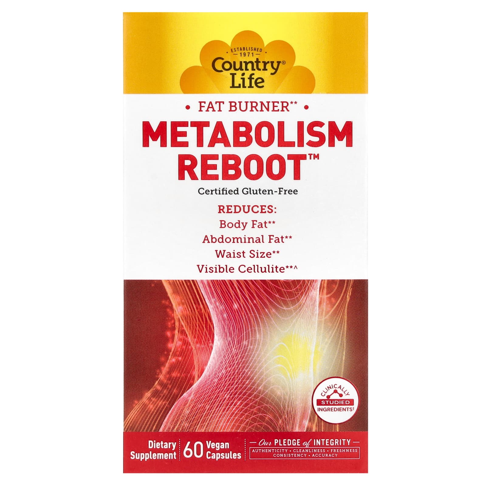 

Country Life, Metabolism Rebut, 60 овочевих капсул