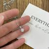 Fashion Silver Color Round Zircon Necklace Minimalist Style Charm Choker Pendant Party Gift For Women's Fine Jewelry Gifts