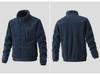 European and American Blue Stand-Up Collar Polar Fleece Lamb Wool Coat