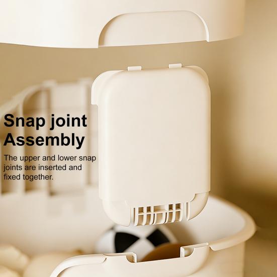 Yousheng Kids Toy Storage Organizer with Wheels And Top Lid Space Duck/Rabbit Design Stackable Rolling Cart for Baby Nursery Playroom Bedroom