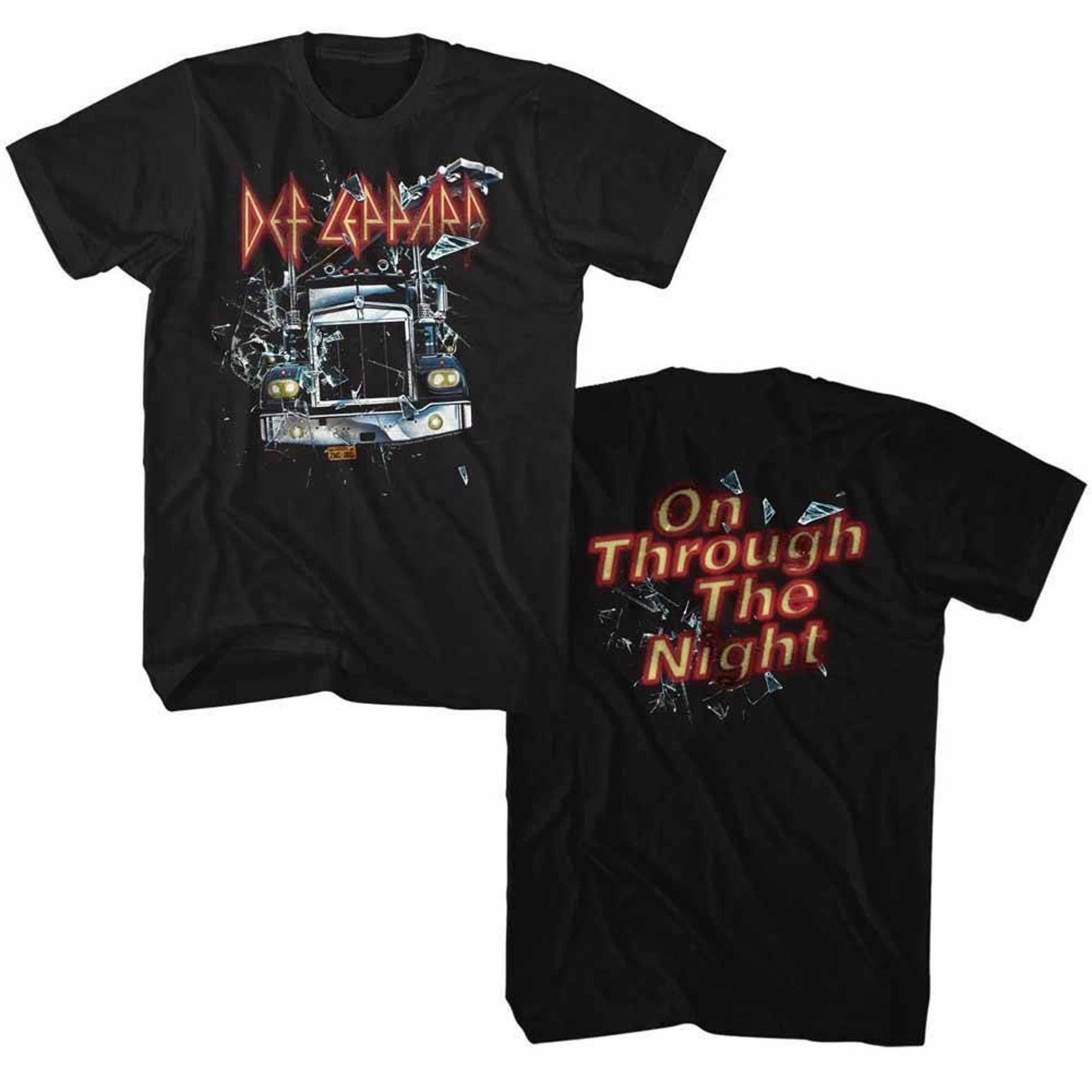Def Leppard On Through The Night Truck Black Adult T-Shirt 3XL