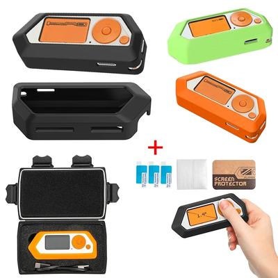 For Flipper Zero 3-piece Set Silicone Case+Screen Protector+Hard Case Shockproof Anti-slip Protective Cover Game Accessories