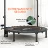 45" Foldable Mini Fitness Trampoline, with Adjustable Foam Handle, Orange