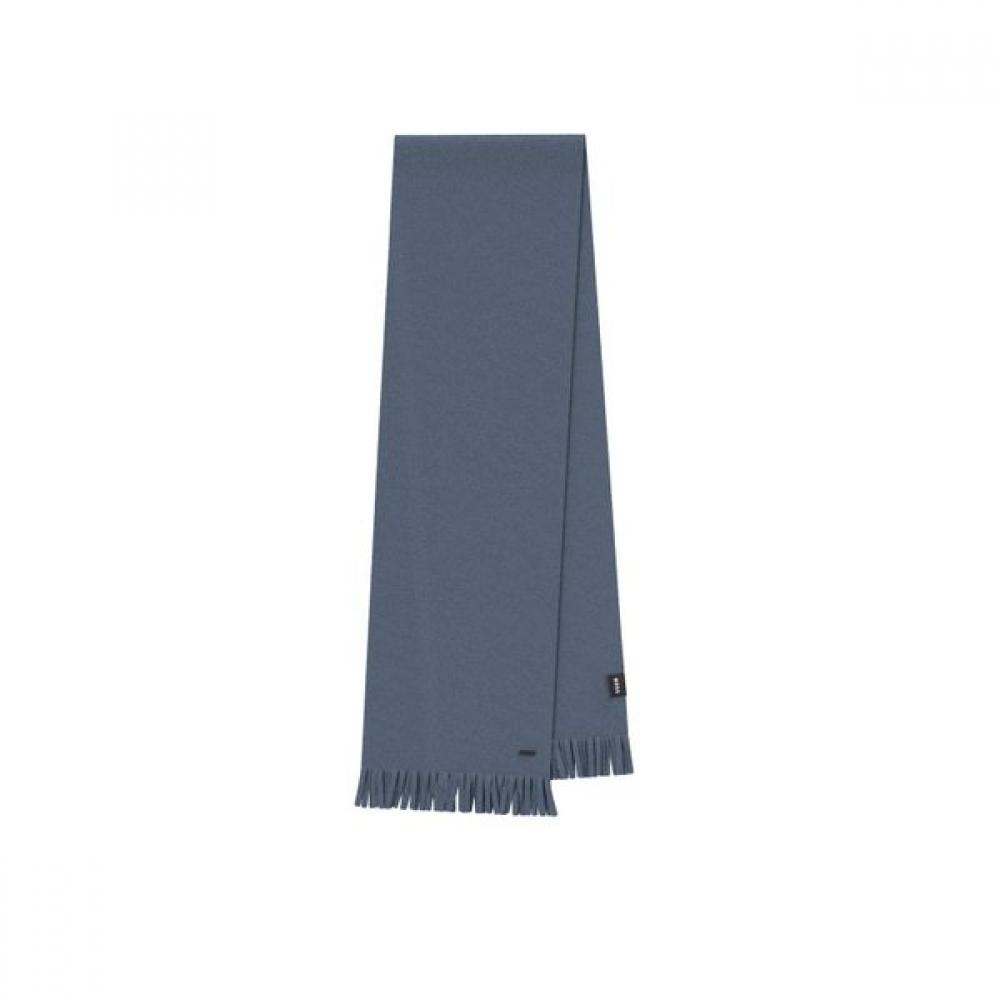 BOSS Шарф из натуральной шерсти, однотонный, крупной вязки, открытый синий 50495340468 ONESI