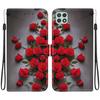 Handmade PU Leather Flip Case for Samsung A22 5G/A22s 5G (SM-A226B/A226L)- Anti-Slip Shockproof Cover with Wrist Strap & Heart/Rose Cat Designs