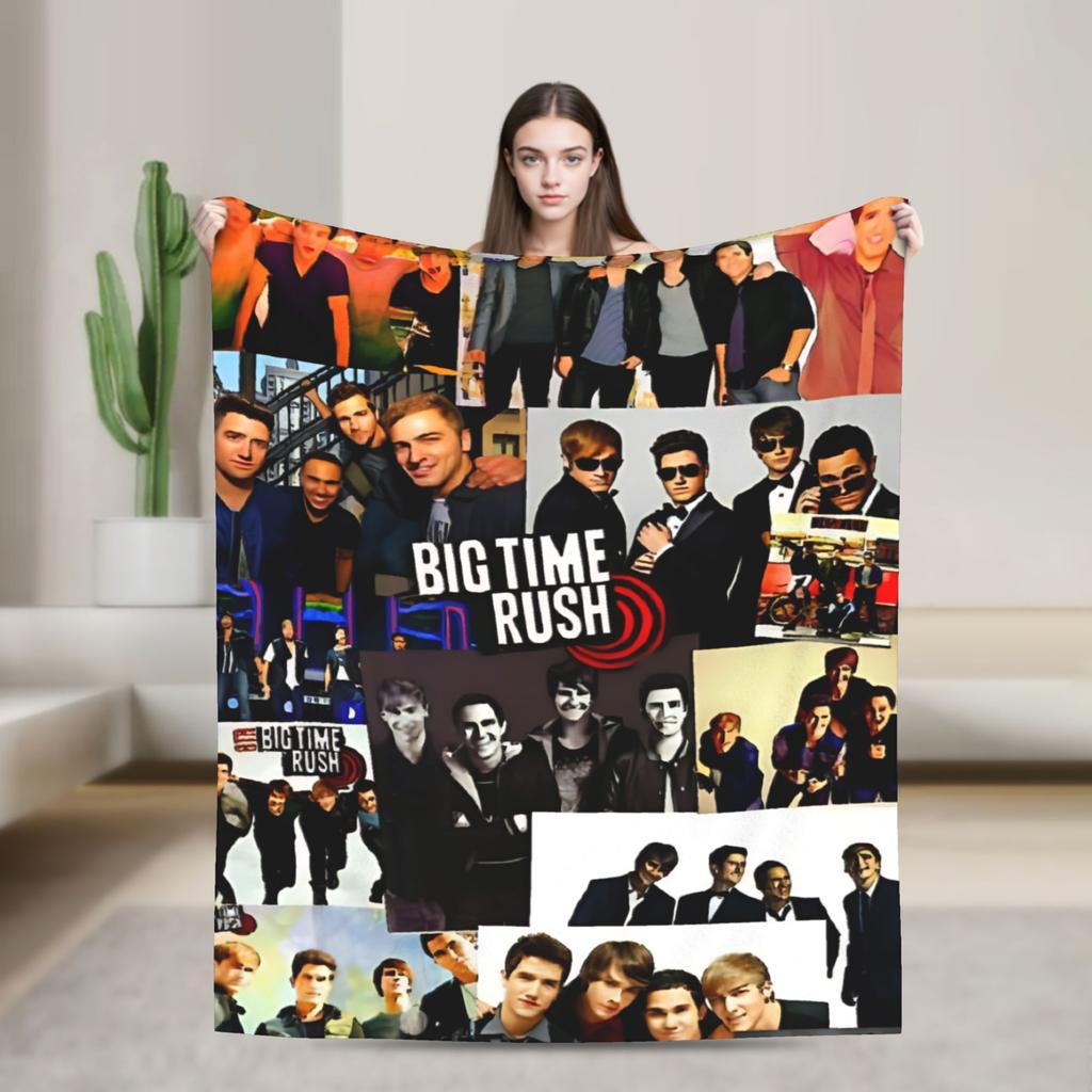 Big Time Rush Country Music Tour 2025 Flannel Blanket Winter Super Soft Throw Blanket for Living Room Bedspread Sofa Bed Cover