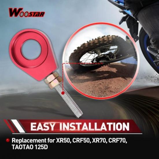 15mm Motorcycle Chain Adjuster Tensioner Replacement for 110cc 125cc Dirt Pit