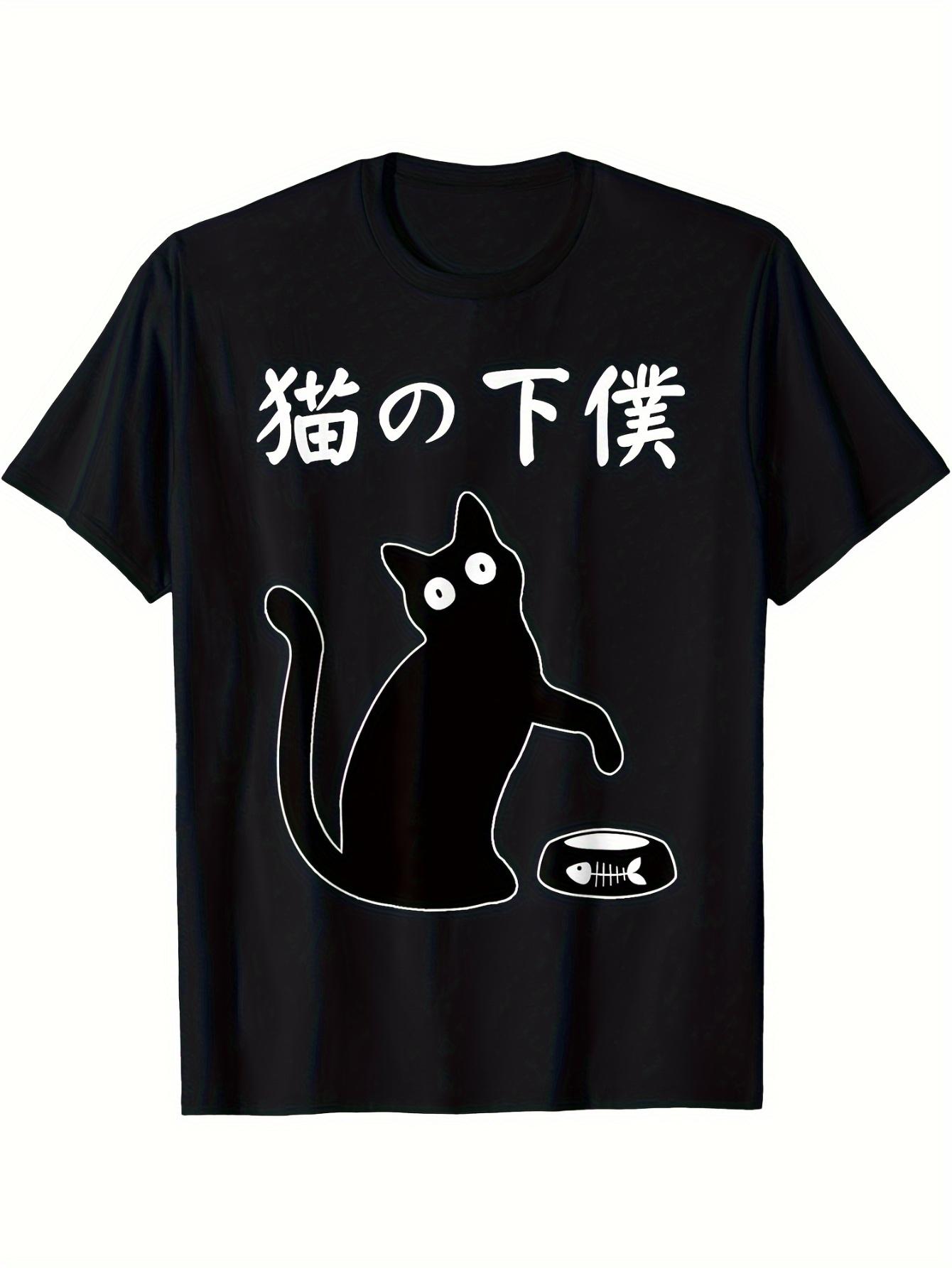 Cat Servant Funny Cat Letter Cotton Casual Short Sleeved T-shirts S разноцветный