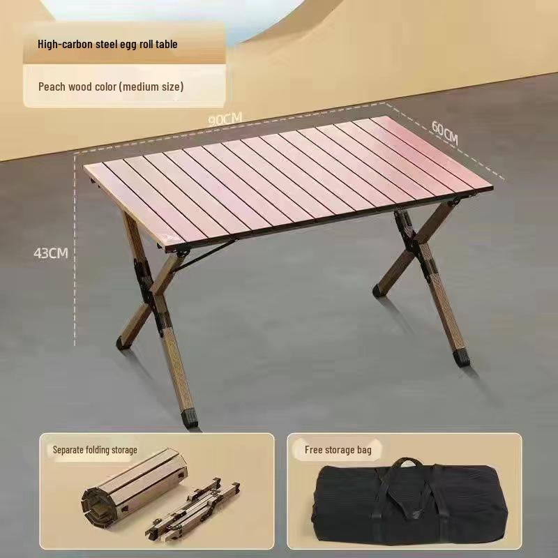 Portable Folding Roll-Up Camping Table and Chairs Set for Outdoor Picnics and BBQs