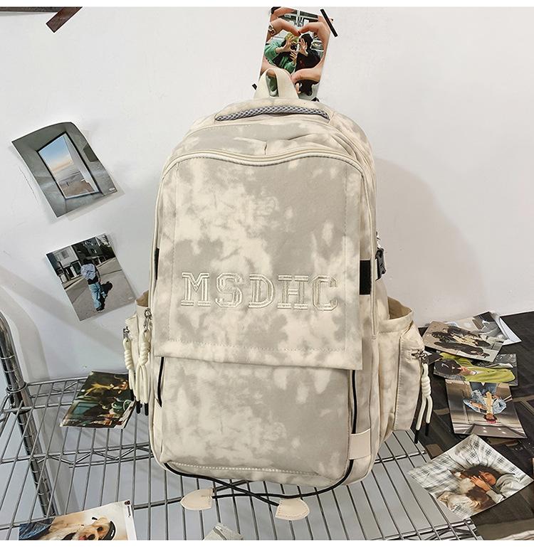 High-value schoolbag, fashionable and simple, large-capacity backpack, junior high school student, male and female backpack, computer bag, fashionable