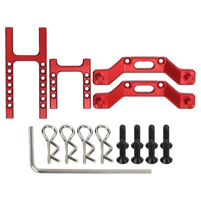 RC Aluminium Alloy Front and Rear Body Mounts Car Shell Mount Column for Traxxas LaTrax 1 18 RC Car Red