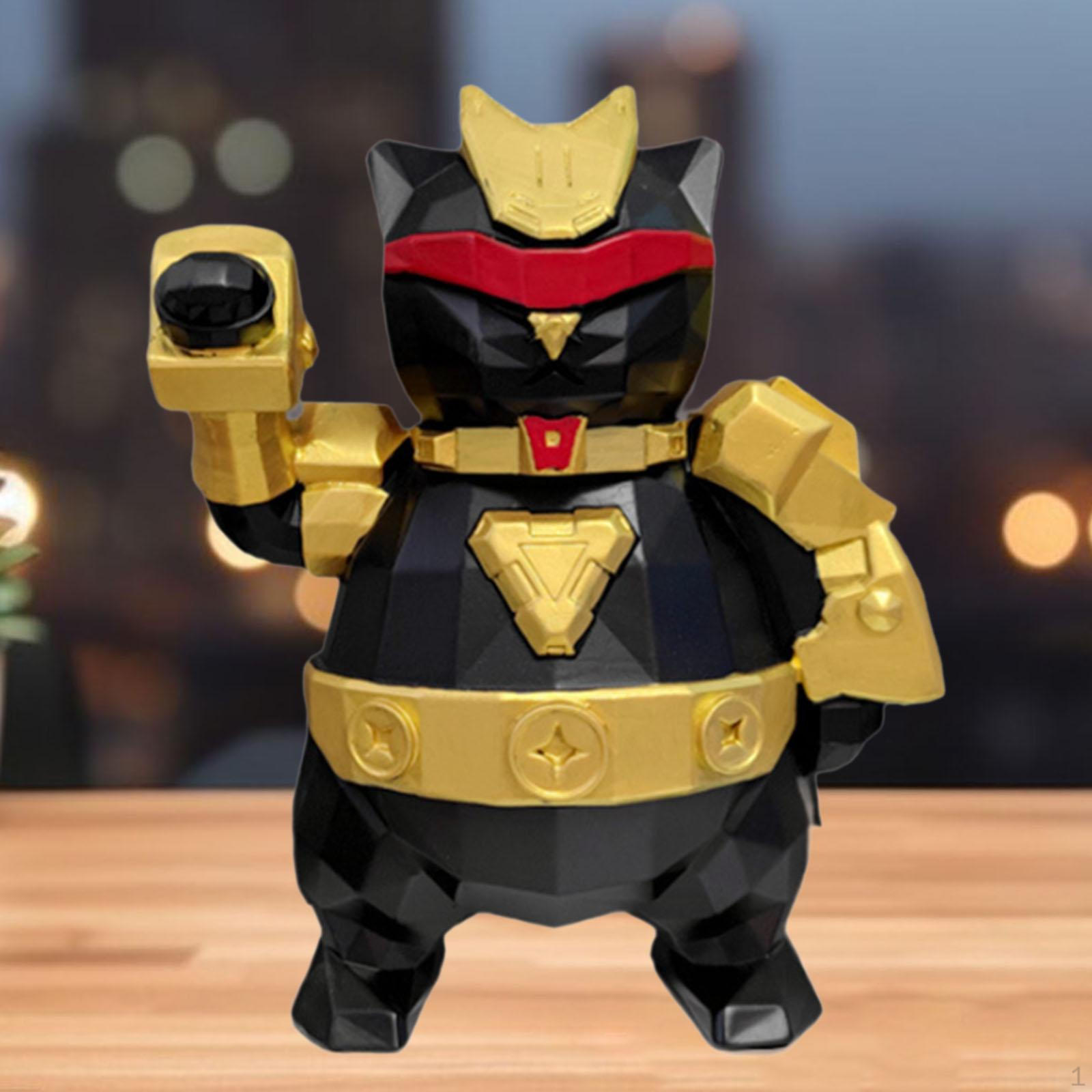 

Cat Figurine Collection for Tabletop Display Entrance Cabinet Black Standing