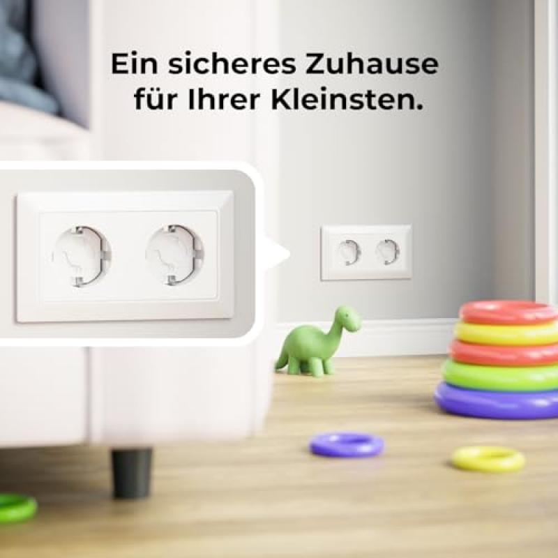 10er-Pack kindersichere Steckdosenabdeckungen mit Drehverschluss, elektrische Steckdoseneinsätze für Wandsteckdosen und Steckdosenleisten, Baby-Sicherheitsschutzstecker