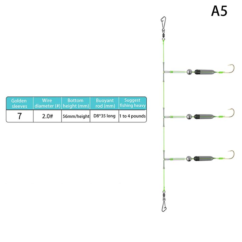 

1Pc 3 Hooks Fishing Hair Rigs Hook Barb Iseni Hook Carp Fishing Hook Ready-To-Use Size 3#-7# Carp Rigs Fishing Lure