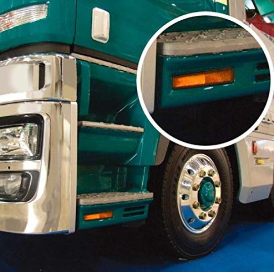 Tsuchiya Yac Shooting Star Reflector Step Lamp Set of 2 and CE437 2, 24V, Amber/Amber, (Left Right),