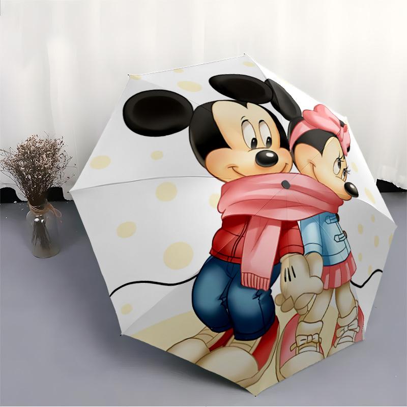 1pc Mickey, Minnie Automatic Umbrella 8-Bone Design Compact Gear for Outdoor Travel,Perfect Gift for Friends' Birthdays yy250815016