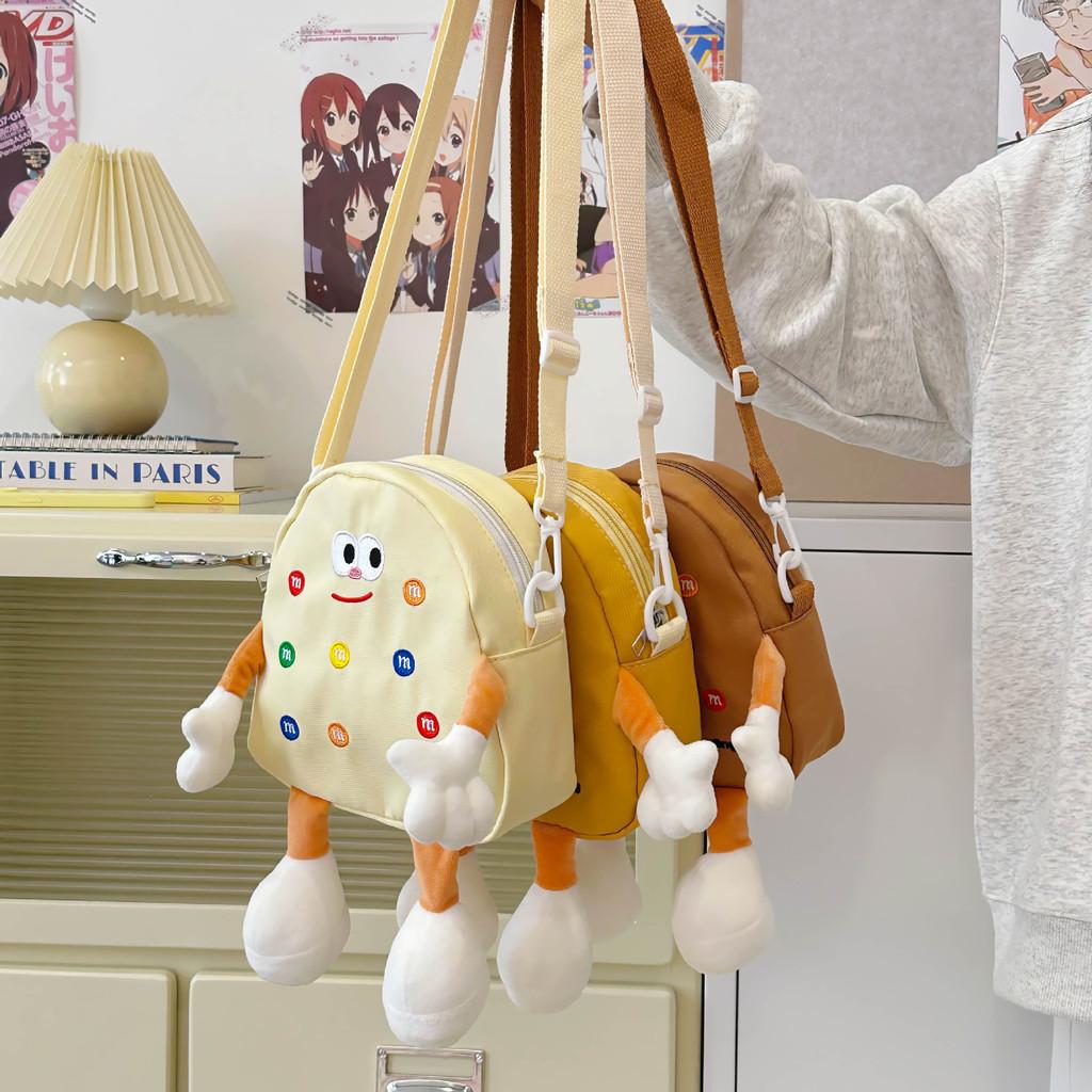 Adorable Ins Cartoon Canvas Backpack For Students Featuring Lightweight Design And Cute Bear Pattern