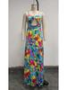 2025 European & American Sexy Sleeveless Backless Printed Maxi Dress for Women