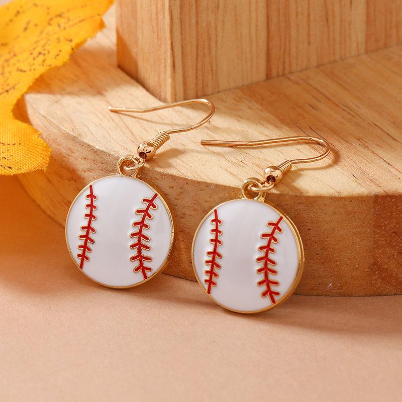 2023 Trendy Exaggerated Alloy Baseball Earrings